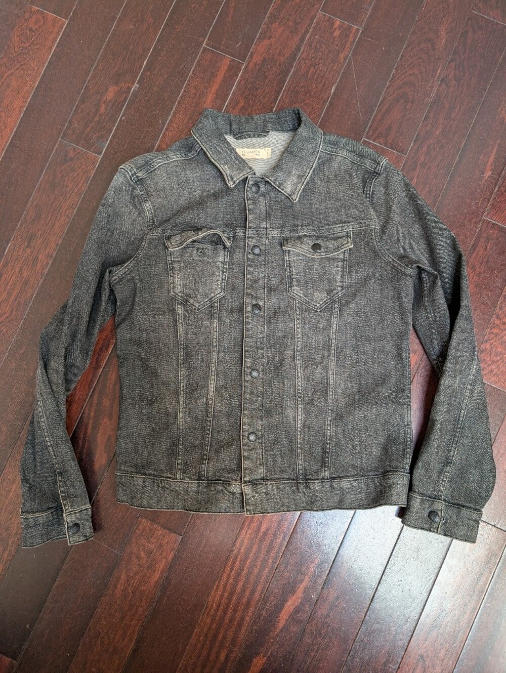 All Saints Temple Denim Jacket - Faded Black